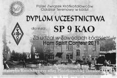Zawody Ham Spirit Contest 2011 - Dyplom