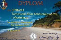 Zawody Dni Morza 2017 - Dyplom